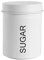 Harbour Housewares Round Metal Sugar Storage Canister - Matte White - Pack of 1 - Retro Kitchen Storage Sweetener Granular Sugar Caddy Preserve Food Tin Bin Container Jars Airtight Lid