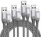 USB C Charger Cable [4pack/1M+2M+2M+3M] Fast Charging USB A to USB-C Phone Charger Lead for Samsung Galaxy S22 S23 S24 S25 S21 S20 FE Plus Ultra 5G, A52 A72 A32 A42 A51 A71 A13 A15 A25 A35 A53 A55