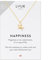 LUUK LIFESTYLE Halskette und HAPPINESS Geschenkkarte, 925er Sterlingsilber, mit Schildkrötenanhänger, Schmuck für den Alltag, Strand, Sommer, tropisches Motiv, wasserfest und alltagstauglich, Gold