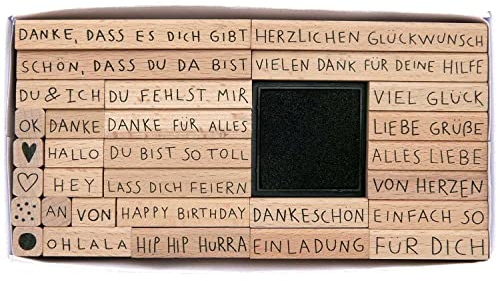 Stempelset Text, Deutsch
