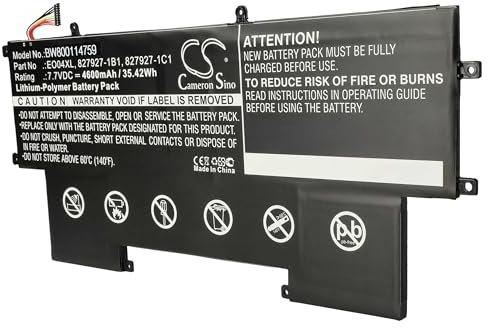 vhbw Batterie Compatible avec HP Elitebook Folio G1 Z2U98ES Ordinateur Portable Notebook (4600mAh, 7,7V, Li-polymère)
