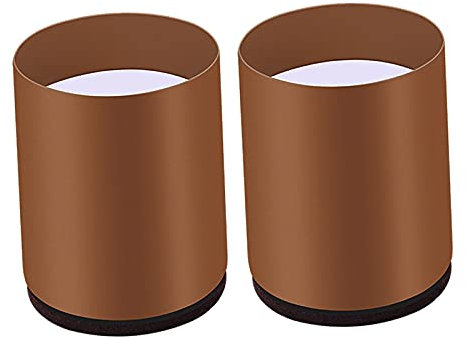 perfk Protecteur de pieds de table de rehausseur de chaise de meuble pour la surface en bois et en tapis - Rond 4x5cm Marron