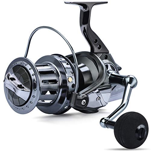 Sougayilang Karpfen Spinning Angelrollen 10000 Series Surf Fishing Reels, 10 + 1 Edelstahl BB Ultra Smooth Leistungsstark mit CNC Aluminium Spule Angelrollen für Salzwasser Süßwasser…
