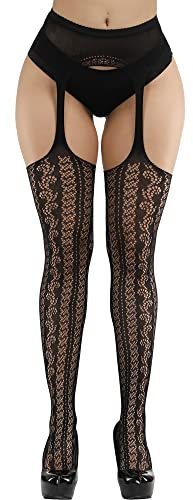 Genérico Medias Rejilla Mujer Medias de Red Sexy Pantys de Rejilla Medias de Tirantes