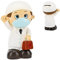 alles-meine.de GmbH Spardose Verschiedene Modelle wählbar mit Verschluss - aus Kunstharz/Polyresin Arzt/Pfleger/Apotheker - 16 cm - stabile Sparbüchse - Sparschwein -..
