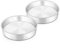 Onader Juego de 2 moldes redondos de acero inoxidable para tartas, para cumpleaños, bodas, Navidad, no tóxicos y saludables, fáciles de limpiar y aptos para lavavajillas, 24 cm