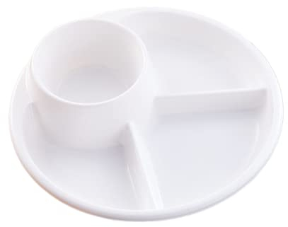 SPORTARC Piatti separati per cena in plastica con 3 scomparti per il controllo delle porzioni - Piatti dietetici per casa, bambini e adulti A