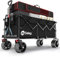 Sekey 300L Ultra-Large Folding Festival Trolley - All-Terrain Extra Wide Wheels and Brake, Heavy-Duty Cart Loadable up to 150KG, Patented Four-Directional Foldable Design, Collapsible Wagon, Black