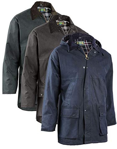 ROCKALL Hunter-Outdoor Bolton Wachsjacke, gepolstert, Unisex, Landwirtschaft, Wachsjacke, grün, XL