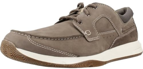 Clarks Sailview Lace, Zapatillas Hombre, Gris Topo, 42.5 EU
