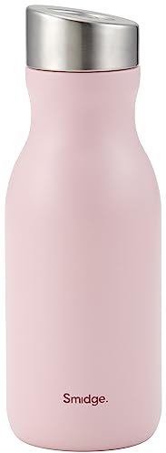 Smidge Water Bottle - 350ml, Summer Blush, Stainless Steel, Leakproof, Insulated, Hot & Cold Drinks, BPA Free