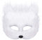 FakeFace Fellige Fuchsmaske Halloween Maske Tier Halbgesichtsmaske Fuchs Häschen Masken Verkleidungs-Augenmaske Halloween Cosplay Kostüm Karneval Party Kostüm Requisiten,weiß