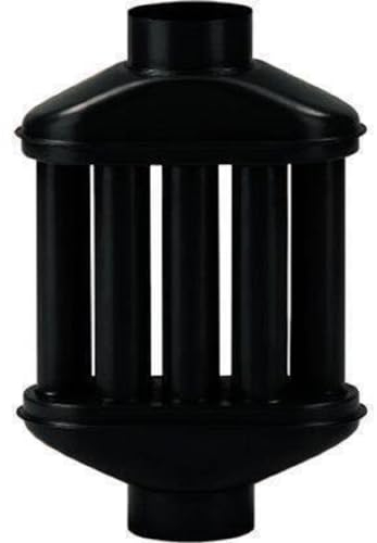 Scambiatore di Calore Diffusore Radiatore da 130mm per Stufa Finitura Lucida Nero