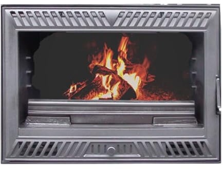 EIDER BIOMASA - INSERT INUK IRON 70 VENTILADA - Insertable de Leña Ventilado 8 kW - Compacto 52x45x69 cm - hasta 135 m³ - Eficiencia Energética Clase A - Entera en funcidión