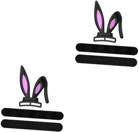 OSALADI 2pcs Bunny Ears Headphone Decorations Rabbit Ears for Gaming Headset Silicone Headset Ornaments