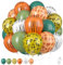 Ballons de jungle, ballons de safari de 12 pouces, ballons à imprimé animal vert sauge vert olive pour décorations de safari dans la jungle, fournitures de fête sur le thème de la jungle