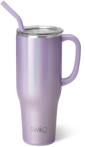 Swig Life Pixie: 1,2 l Mega-Becher, Edelstahl, Becher mit Griff und Strohhalm, Isoliert, 40 oz, Spülmaschinenfest, Reisebecher