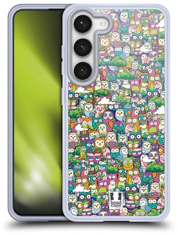 Head Case Designs Eule Tierische Überlastung Gelhülle [Militärischer Schutzgrad] Kompatibel Mit Samsung Galaxy S23 5G Und Kompatibel Mit MagSafe