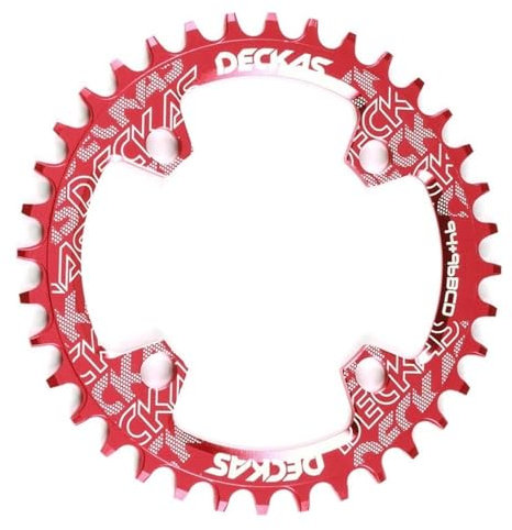 MAYANGYANG Platos para Bicicletas Rueda de Cadena de Bicicleta 94 + 96 BCD Redonda/Ovalada 32T 34T 36T 38T Plato de Bicicleta MTB Plato Ovalado 32 MTB(34T,9496bcd Round Red)