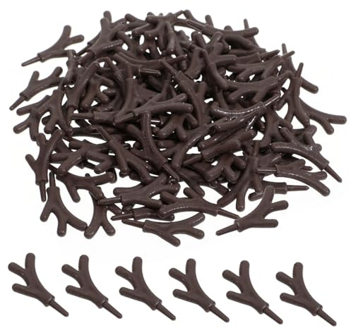 SEWACC Geweih Kunststoff 300 Stück DIY Zubehör DIY Schneemann Hand Weihnachten Rentier Horn Weihnachtszweige Geweih Künstliche Geweihe Horn Geweihe Zum Basteln Schneemann Bastelgeweih