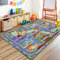 Capslpad Kinder Spielmatte 160x100cm rutschfest Stadtplan Spielplatz Teppich Waschbar Auto Spielmatten Kurzflor Stadtleben Lernen Bildungsbereich Teppich für Kinderzimmer Spielzimmer Dekor, Blau