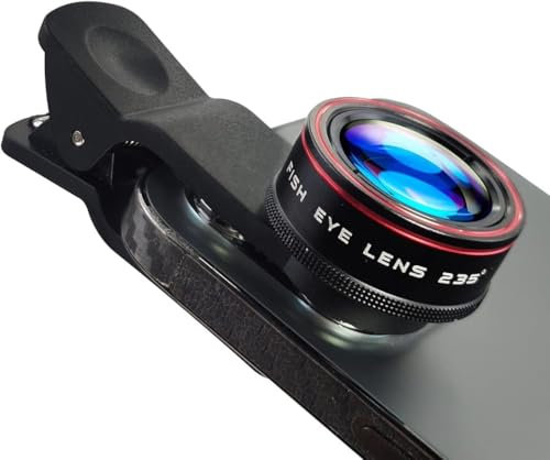 235° Fisheye Phone Kamera Objektiv für iPhones 5,6,7,6 Plus,7 Plus - 0,62х Makro 25x Micro Professionelles Zubehör für Ihre Handykamera mit einem praktischen Clip-on - Fotos und Videos in HD-Qualität