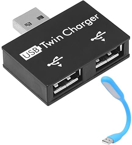 USB Hub Adapter, Multi-Port Hub Converter for Phones USB2.0 Hub, Dedicated Charging Extender, Converter, 1 Port to 2 Port Cell Phone Charging Extender No Driver Needed Charge Extension for Home, Car,