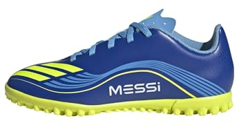 adidas Unisex Kids F50 Club Artificial Grass Football Boots Children, Team Royal Blue Solar Yellow Semi Blue Burst, 9 UK