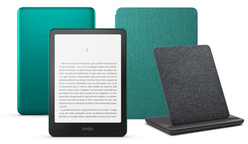 Kindle Paperwhite Signature Edition (2024 Release) mit 32 GB ohne Werbung, eine Amazon-Stoffhülle und eine kabellose Ladestation Made for Amazon