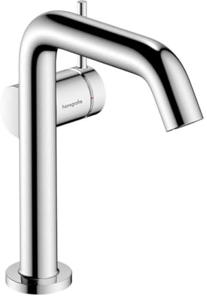 hansgrohe Tecturis S Fine Einhebel-Waschtischmischer, ComfortZone150, Push-Open, CoolStart, Ausladung 139mm, 73342000, Farbe: Chrom