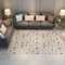 BYLEEHOMED Maschinenwaschbarer Wildblumenteppich 120x180cm Ländlicher Rutschfester wiederverwendbarer Teppich im Landhausstil für Wohnzimmer-Esszimmer-Dekor