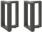 WKIEQACO Tischzubehör, Tischbeine, Couchtischbeine, T-Form, 2 Stück, Anthrazit, 28 x 25 x (42–43) cm, Stahl
