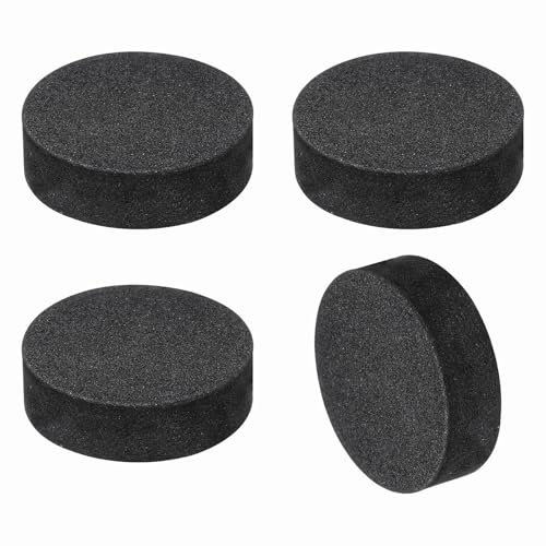 sourcing map 4 Pcs Single Sided Speaker Isolation Feet Pads, 30mmx10mm Non Slip Foam Shock Absorption Base Pad Amplifier Stand Feet Mat for Speaker HiFi Home Theater Sound System, Black