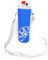 Housse isotherme pour bouteille avec longue sangle, 1,5 litres, bleu et blanc, motif flocon de neige, sac pour bouteille, réfrigérateur