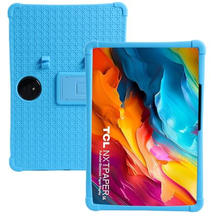 Hülle Silikonhülle kompatibel mit TCL NXTPAPER 14 Hülle 9491G 14,3 Tablet PC 4 Dicke Ecken Stoßfest Schutz Stand Funda Fallschutz(Blue)