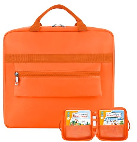 Wetry Tragetasche für TipToi Bücher, Stift und Zubehör | Platz für 8 bis zu 10 Bücher, 30 x 27 x 10,5 cm, zum Aufbewahren, Organisieren und Transportieren