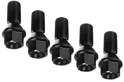 5 Stück 36136781151 Radschrauben Muttern Schwarz Stahlfelgen Kompatibel mit X1 X2 X3 X4 X5 X6 E70 E71 F20 F25 320i M8 36136890324