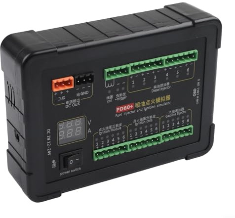 Kraftstoffeinspritzdüsen-Tester, Zündspulen-Simulator für ECU-Testgeräte, Diesel-Einspritzdüsen und CAN-Bus-Analysator PD60 für 12–24 V Fahrzeugwartung