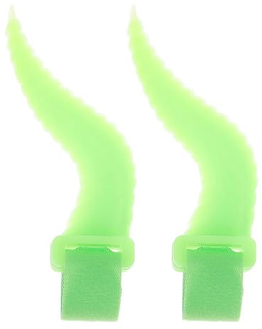 Cabilock 2 Stück Grüne Silikon Headset Hörner zum Dekorieren von Kopfhörern Installieren Zubehör für Halloween Kostüm und Rollenspiel Party