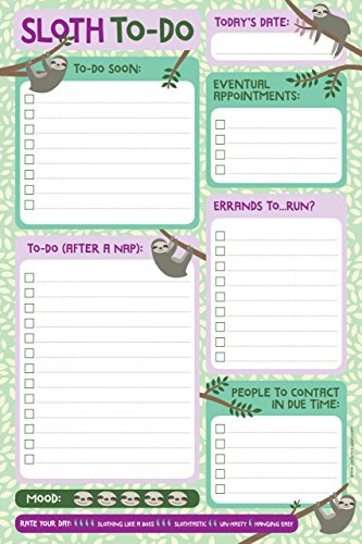 Sloth Daily To-Do List Note Pad
