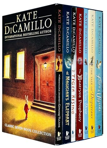 Kate Dicamillo Collection 7 Books Box Set (The Miraculous Journey of Edward Tulane, Magician's Elephant, Tiger Rising, Beatryce Prophecy, Because of Winn-Dixie, Tale of Despereaux & Flora & Ulysses)