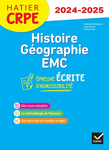 Histoire-Géographie-EMC- CRPE 2024-2025 - Epreuve écrite d'admissibilité