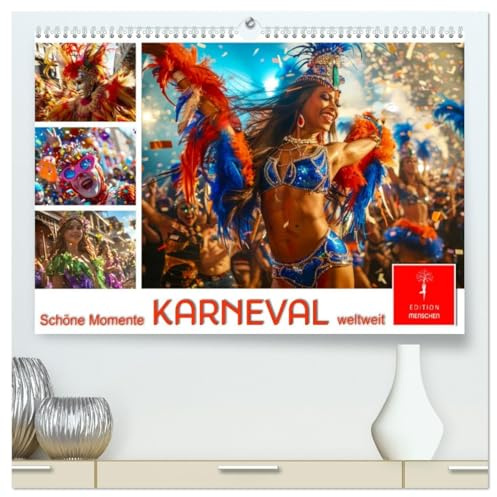 Karneval - schöne Momente weltweit (hochwertiger Premium Wandkalender 2026 DIN A2 quer), Kunstdruck in Hochglanz: Ein Einblick in die vielfältige Kultur des Karnevals. (CALVENDO Menschen)