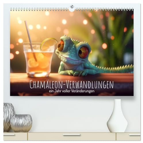 Chamäleon-Verwandlungen. Ein Jahr voller Veränderungen (hochwertiger Premium Wandkalender 2026 DIN A2 quer), Kunstdruck in Hochglanz: Entdecken Sie ... Tiere in Aktion zeigt. (CALVENDO Tiere)