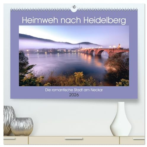 Heimweh nach Heidelberg - Die romantische Stadt am Neckar (hochwertiger Premium Wandkalender 2026 DIN A2 quer), Kunstdruck in Hochglanz: 12 Motive, die Sehnsucht wecken. (CALVENDO Orte)
