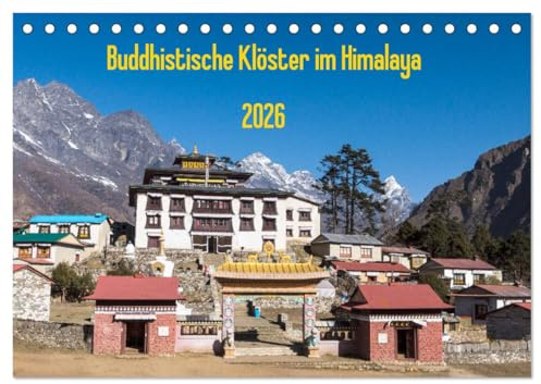 Buddhistische Klöster im Himalaya (Tischkalender 2026 DIN A5 quer), CALVENDO Monatskalender: Eine abenteuerliche Rundreise in die Welt der Berggompas (CALVENDO Glaube)