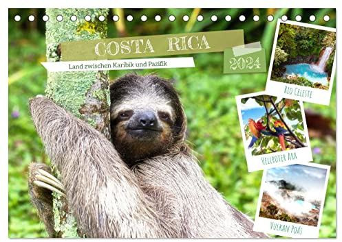 Costa Rica - Land zwischen Karibik und Pazifik (Tischkalender 2024 DIN A5 quer), CALVENDO Monatskalender: Bilder aus Costa Rica, dem Naturparadies in Mittelamerika (CALVENDO Natur)