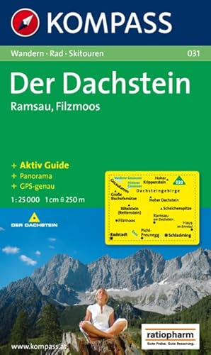 Der Dachstein, Ramsau, Filzmoos: Wandern / Rad / Skitouren. Mit Panorama. GPS-genau. 1:25.000