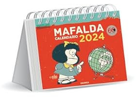 Mafalda 2024, Calendario Escritorio rojo