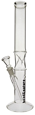 Head&Nature Bong headVortex mit Eistwist - 35 cm hoch, 14,5 mm Schliff - Glasbong, Eisbong, Wasserpfeife und Bongpfeife für kühlenden Rauchgenuss